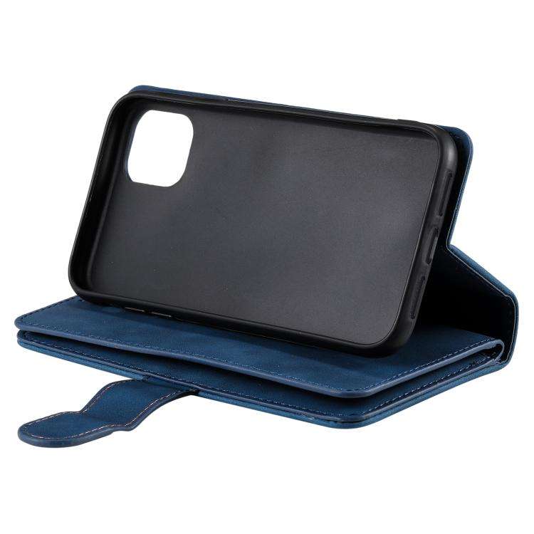 For Motorola Edge 60 Pro Nine Card Zipper Bag Leather Phone Case with Lanyard(Blue)