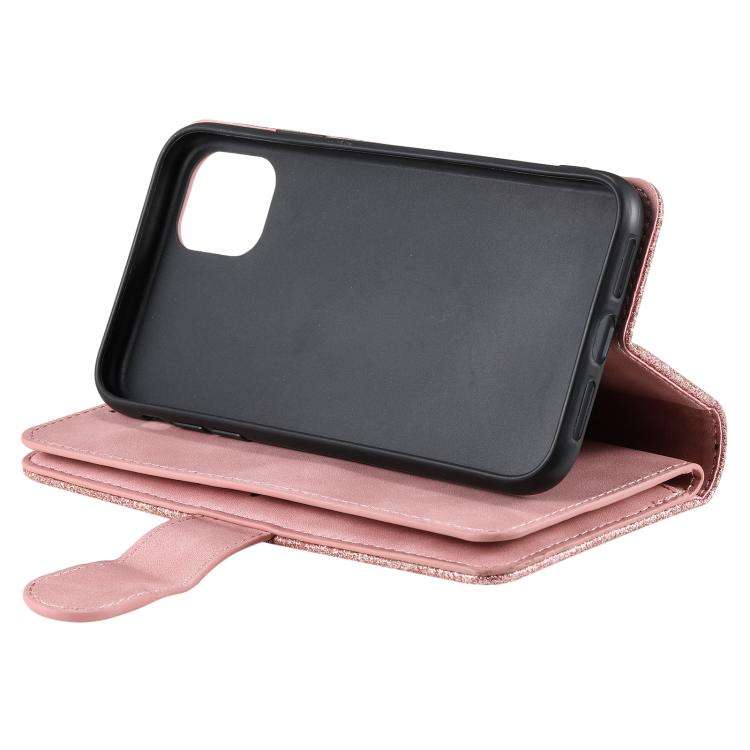 For Motorola Edge 60 Pro Nine Card Zipper Bag Leather Phone Case with Lanyard(Pink)