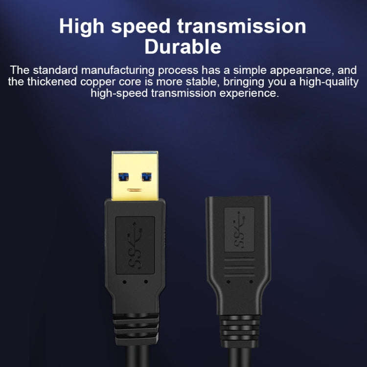 USB 3.0 Female To USB 3.0 Male PVC Cable, Length:0.6m(Black)