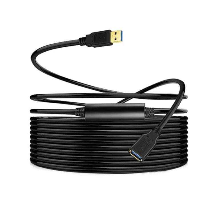 USB 3.0 Female To USB 3.0 Male PVC Cable, Length:1m(Black)