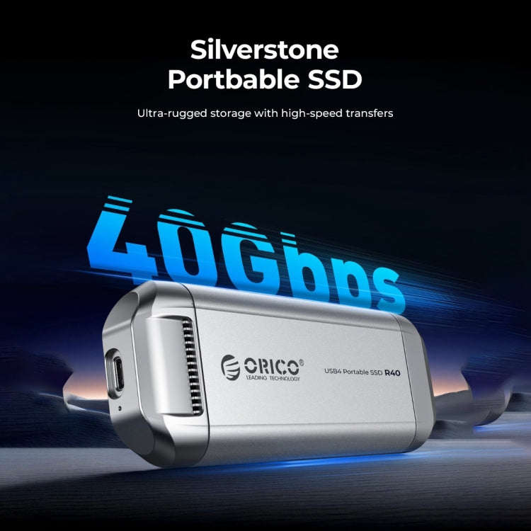 ORICO R40-2T 2TB 40Gbps Racing Car-Inspired Portable SSD Enclosure(Silver)