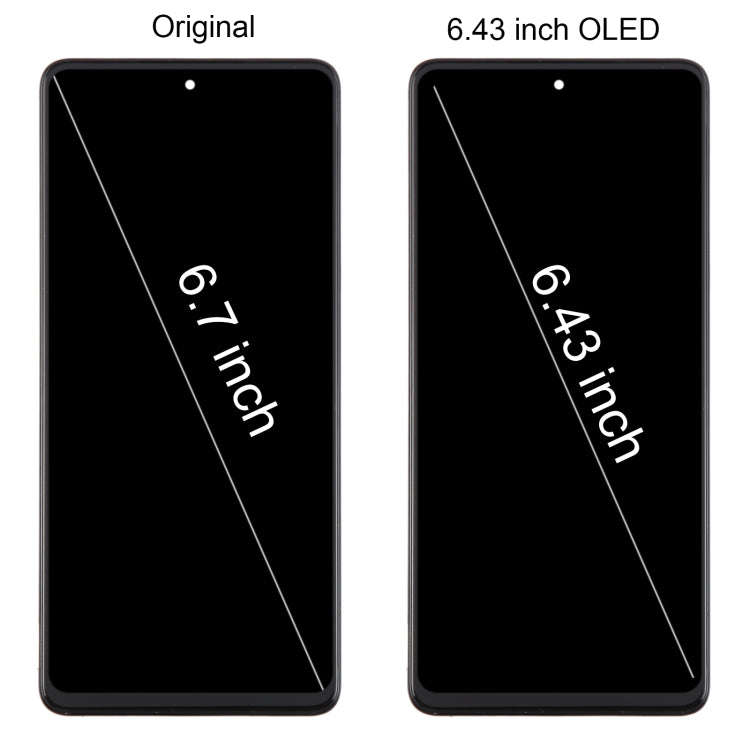 For Samsung Galaxy M53 SM-M536B 6.43inch OLED LCD Screen Digitizer Full Assembly with Frame