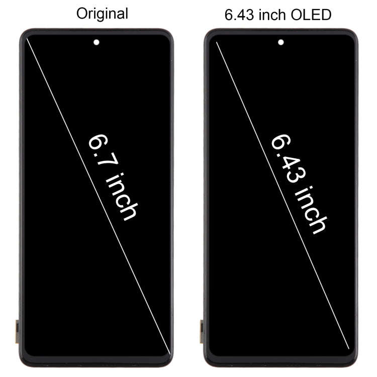For Samsung Galaxy M52 5G SM-M526B 6.43inch OLED LCD Screen Digitizer Full Assembly with Frame