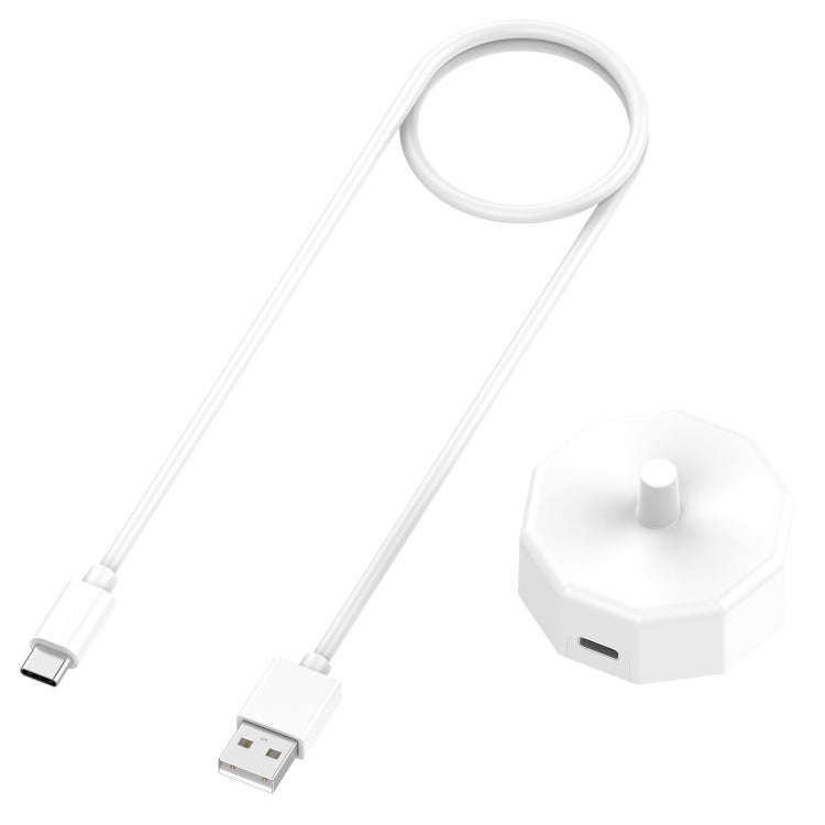 For Braun Oral B Electric Toothbrush Charging Base, Specification: Type-C Plug(White)