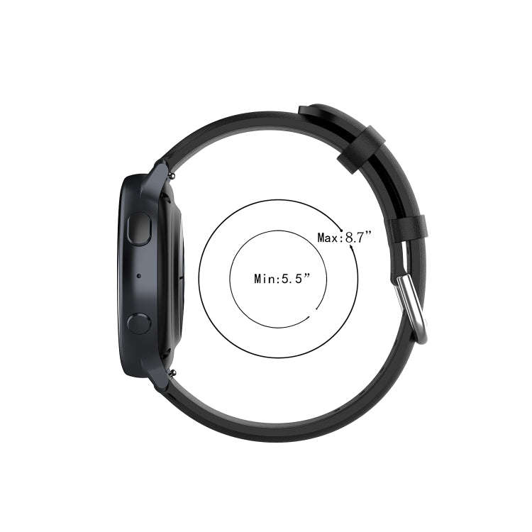 For Galaxy Watch Active3 / Galaxy Watch 3 41mm 20mm Universal Leather Watch Band(White)