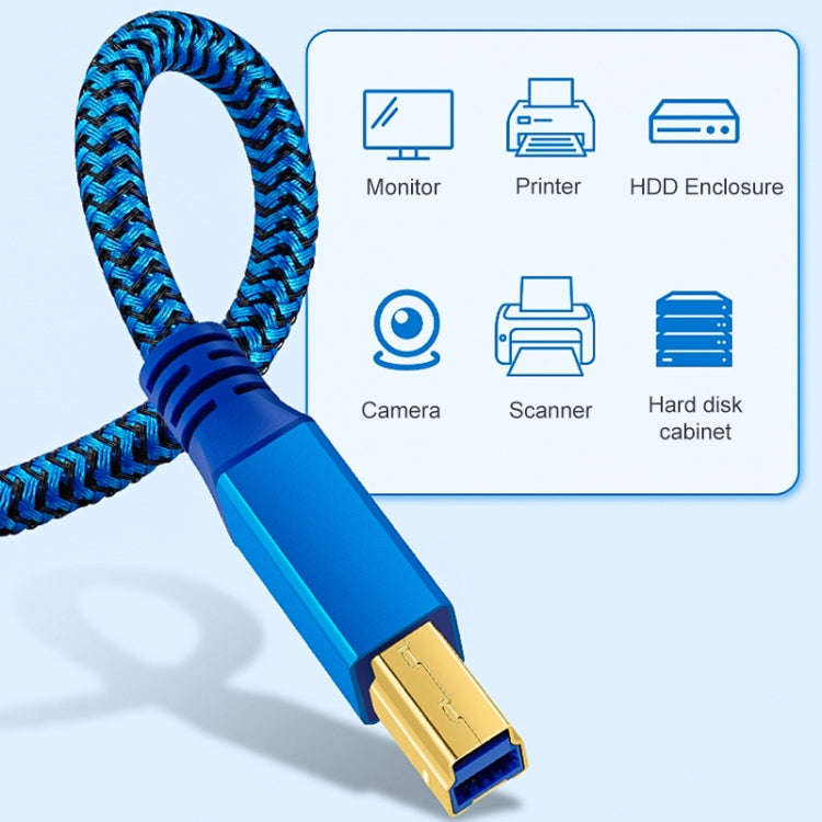 Printer / Hard Disk USB 3.0 A Male to B Male Connector Cable, Length:1m(Blue)