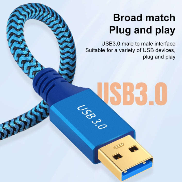 Printer / Hard Disk USB 3.0 Male to Male Connector Cable, Length:1m(Blue)