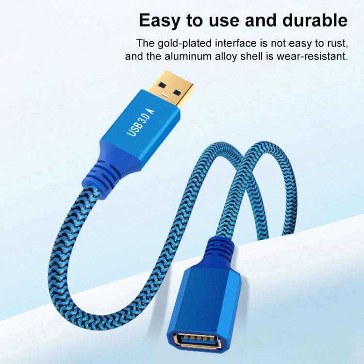 Printer / Hard Disk USB 3.0 Male to Female Extension Cable, Length:0.3m(Blue)