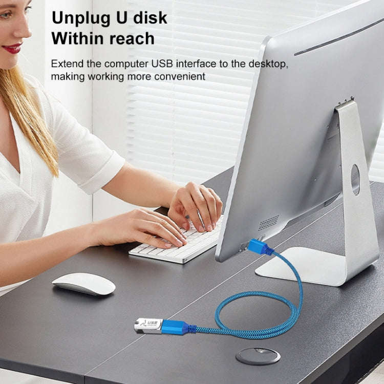 Printer / Hard Disk USB 3.0 Male to Female Extension Cable, Length:0.3m(Blue)