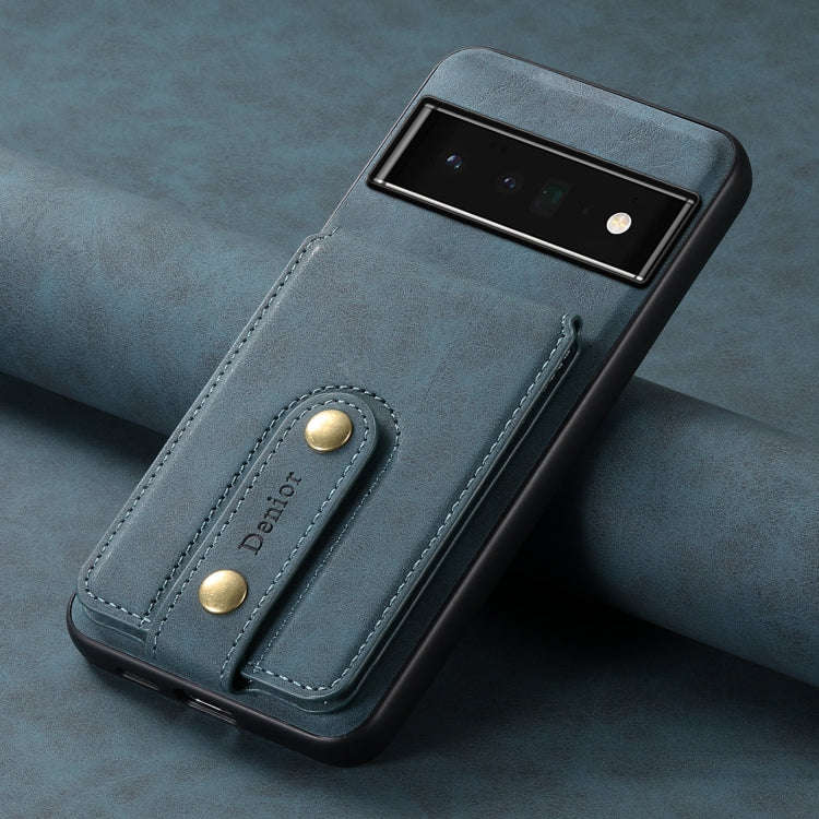 For Google Pixel 6 Pro Denior D14 NK Retro Pattern MagSafe Magnetic Card Holder Leather Phone Cas...