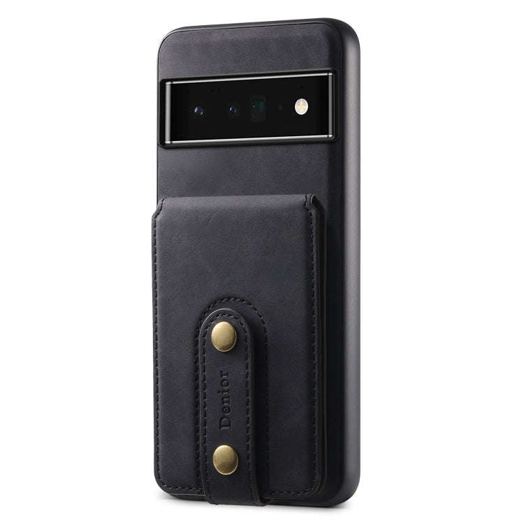 For Google Pixel 6 Pro Denior D14 NK Retro Pattern MagSafe Magnetic Card Holder Leather Phone Cas...