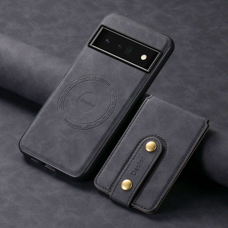 For Google Pixel 6 Pro Denior D14 NK Retro Pattern MagSafe Magnetic Card Holder Leather Phone Cas...