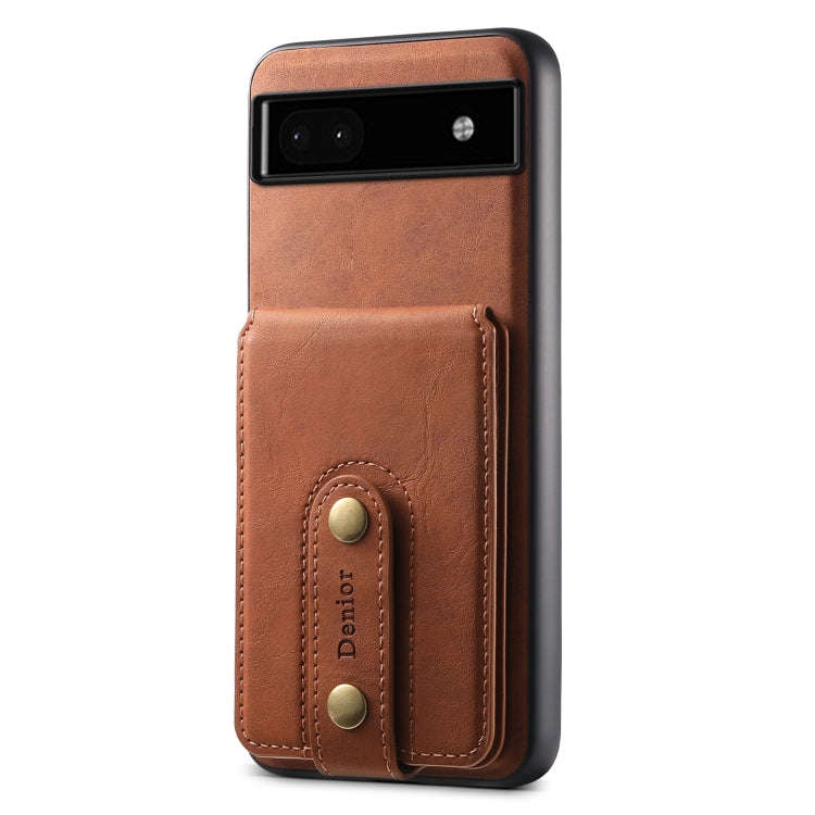 For Google Pixel 6a Denior D14 NK Retro Pattern MagSafe Magnetic Card Holder Leather Phone Case(B...