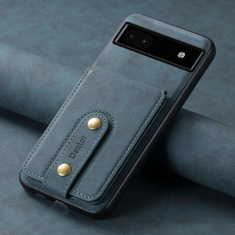 For Google Pixel 6a Denior D14 NK Retro Pattern MagSafe Magnetic Card Holder Leather Phone Case(B...
