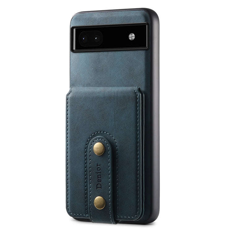 For Google Pixel 6a Denior D14 NK Retro Pattern MagSafe Magnetic Card Holder Leather Phone Case(B...