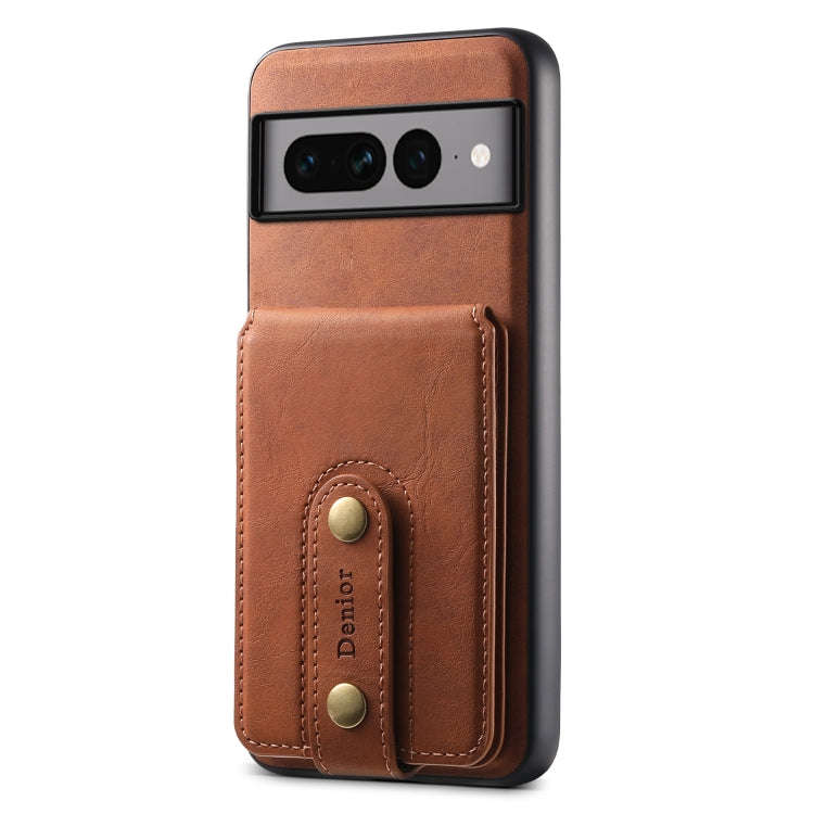 For Google Pixel 7 Pro 5G Denior D14 NK Retro Pattern MagSafe Magnetic Card Holder Leather Phone ...