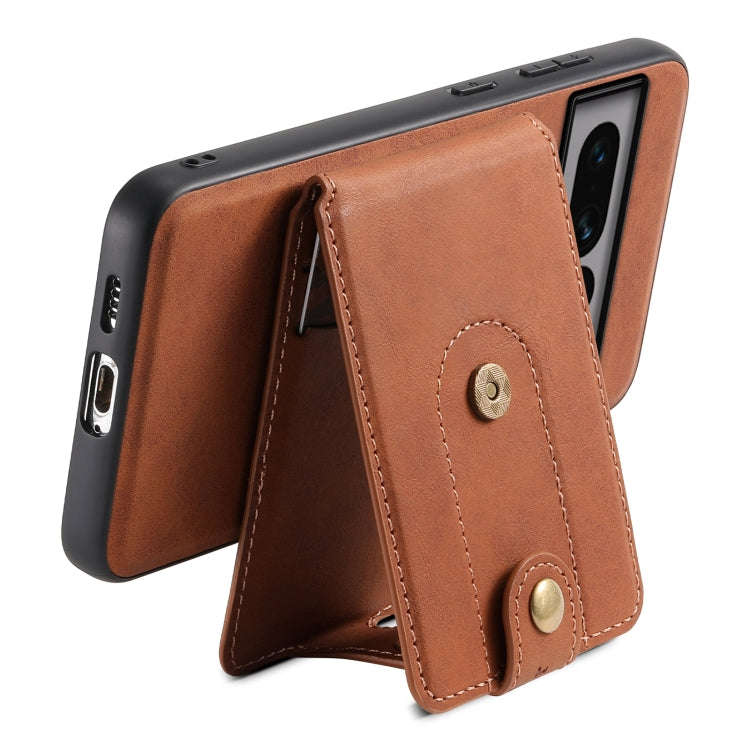 For Google Pixel 7 Pro 5G Denior D14 NK Retro Pattern MagSafe Magnetic Card Holder Leather Phone ...