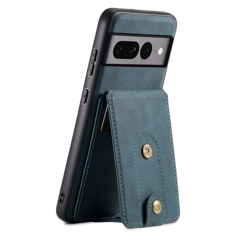For Google Pixel 7 Pro 5G Denior D14 NK Retro Pattern MagSafe Magnetic Card Holder Leather Phone ...
