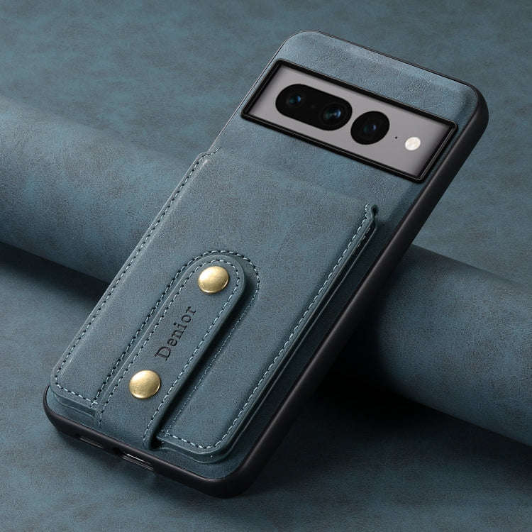 For Google Pixel 7 Pro 5G Denior D14 NK Retro Pattern MagSafe Magnetic Card Holder Leather Phone ...