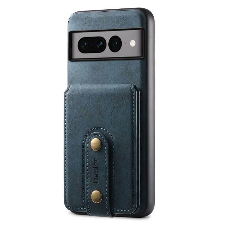 For Google Pixel 7 Pro 5G Denior D14 NK Retro Pattern MagSafe Magnetic Card Holder Leather Phone ...
