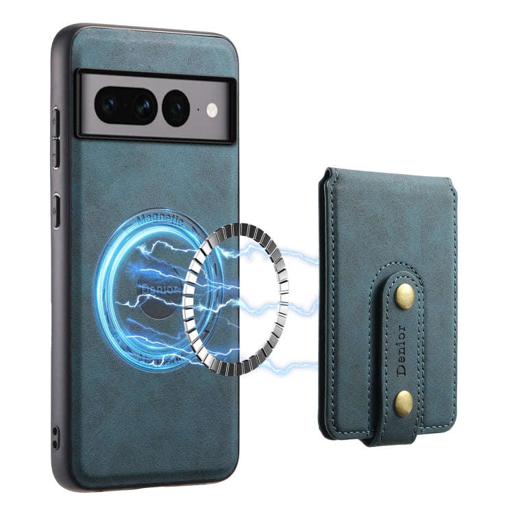 For Google Pixel 7 Pro 5G Denior D14 NK Retro Pattern MagSafe Magnetic Card Holder Leather Phone ...