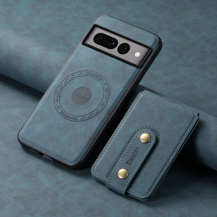 For Google Pixel 7 Pro 5G Denior D14 NK Retro Pattern MagSafe Magnetic Card Holder Leather Phone ...