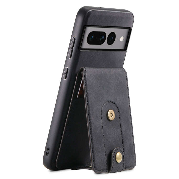 For Google Pixel 7 Pro 5G Denior D14 NK Retro Pattern MagSafe Magnetic Card Holder Leather Phone ...