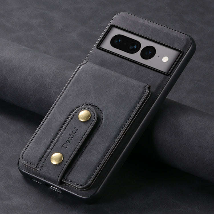 For Google Pixel 7 Pro 5G Denior D14 NK Retro Pattern MagSafe Magnetic Card Holder Leather Phone ...
