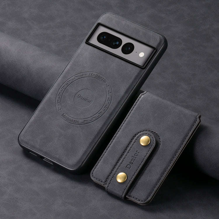 For Google Pixel 7 Pro 5G Denior D14 NK Retro Pattern MagSafe Magnetic Card Holder Leather Phone ...