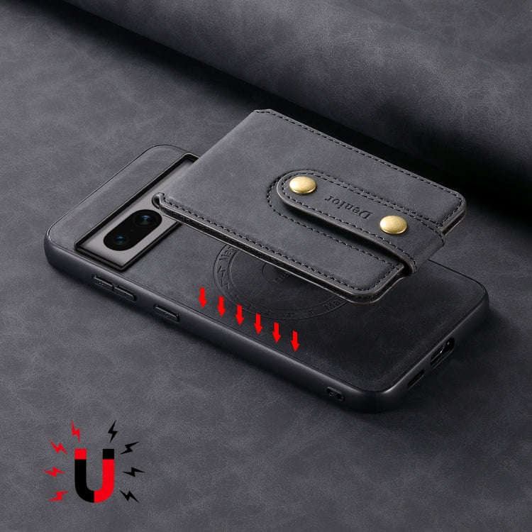 For Google Pixel 7 Pro 5G Denior D14 NK Retro Pattern MagSafe Magnetic Card Holder Leather Phone ...
