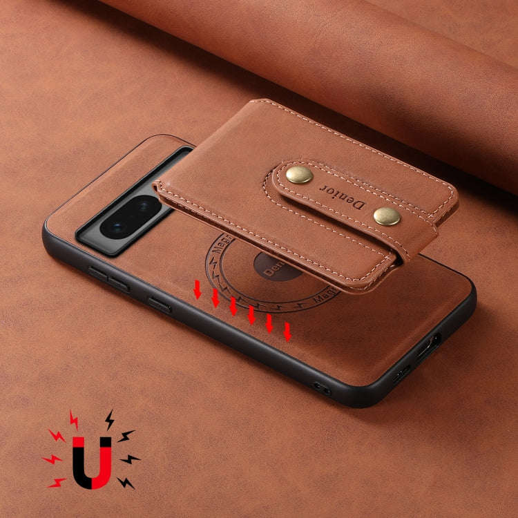 For Google Pixel 7 5G Denior D14 NK Retro Pattern MagSafe Magnetic Card Holder Leather Phone Case...