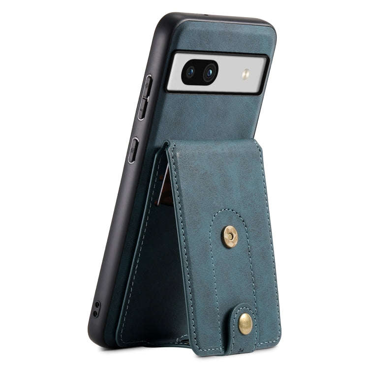 For Google Pixel 7a Denior D14 NK Retro Pattern MagSafe Magnetic Card Holder Leather Phone Case(B...