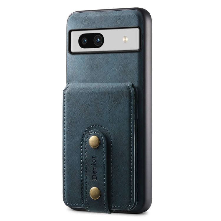 For Google Pixel 7a Denior D14 NK Retro Pattern MagSafe Magnetic Card Holder Leather Phone Case(B...