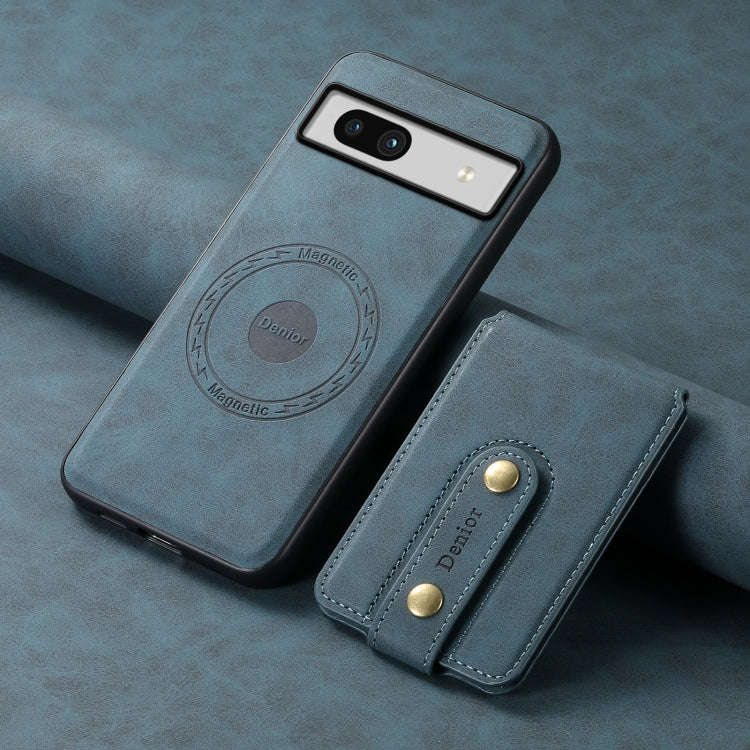 For Google Pixel 7a Denior D14 NK Retro Pattern MagSafe Magnetic Card Holder Leather Phone Case(B...