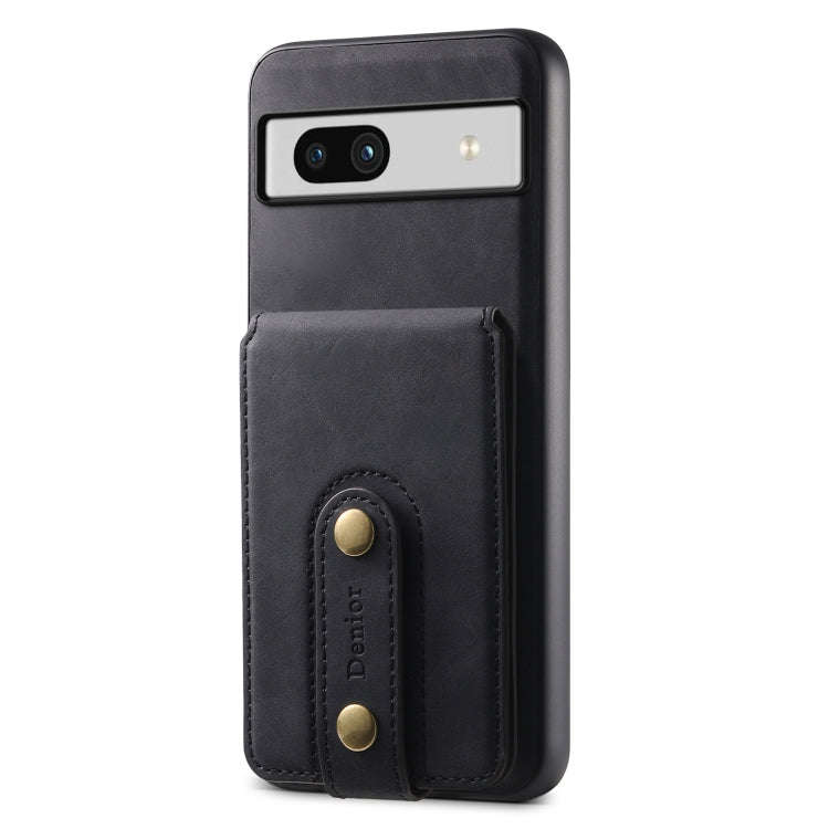 For Google Pixel 7a Denior D14 NK Retro Pattern MagSafe Magnetic Card Holder Leather Phone Case(B...