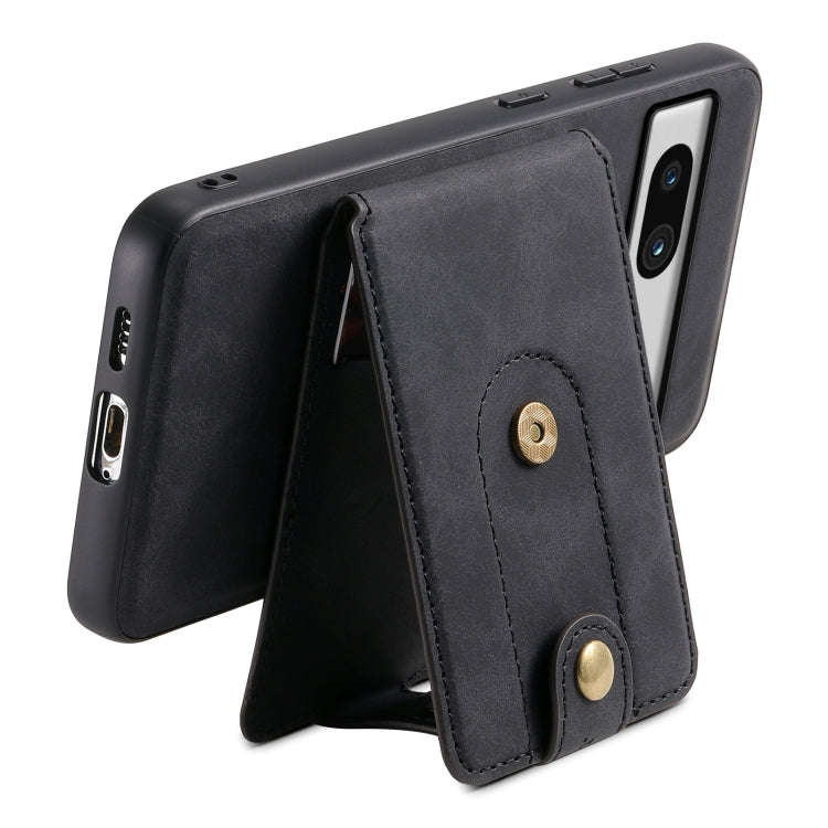 For Google Pixel 7a Denior D14 NK Retro Pattern MagSafe Magnetic Card Holder Leather Phone Case(B...