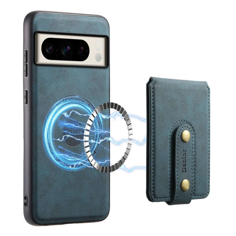For Google Pixel 8 Pro Denior D14 NK Retro Pattern MagSafe Magnetic Card Holder Leather Phone Cas...