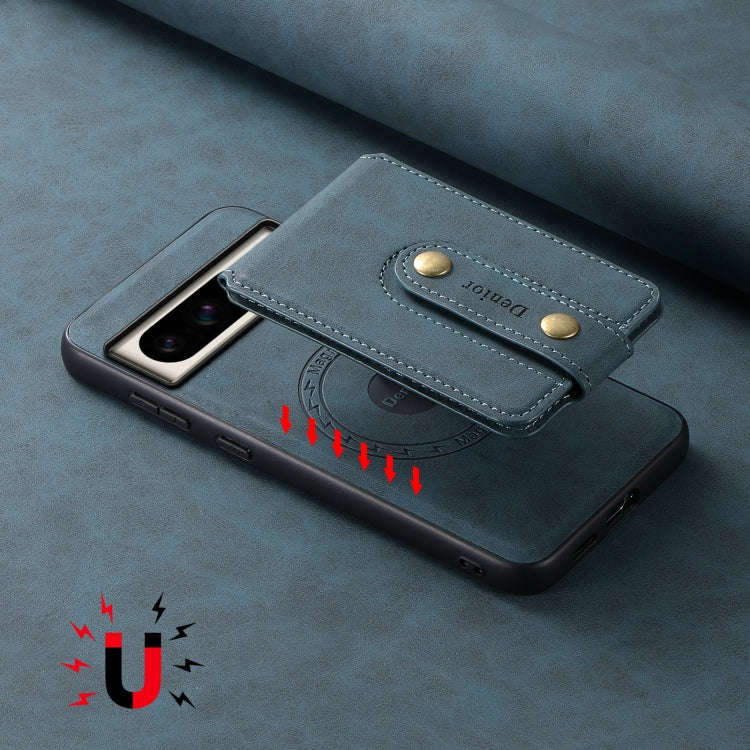 For Google Pixel 8 Pro Denior D14 NK Retro Pattern MagSafe Magnetic Card Holder Leather Phone Cas...