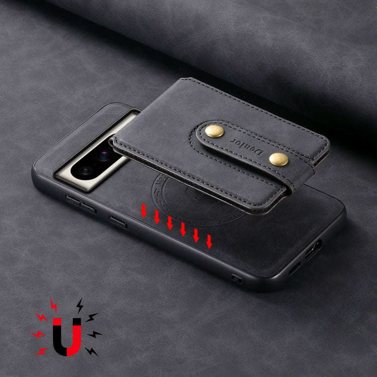 For Google Pixel 8 Pro Denior D14 NK Retro Pattern MagSafe Magnetic Card Holder Leather Phone Cas...