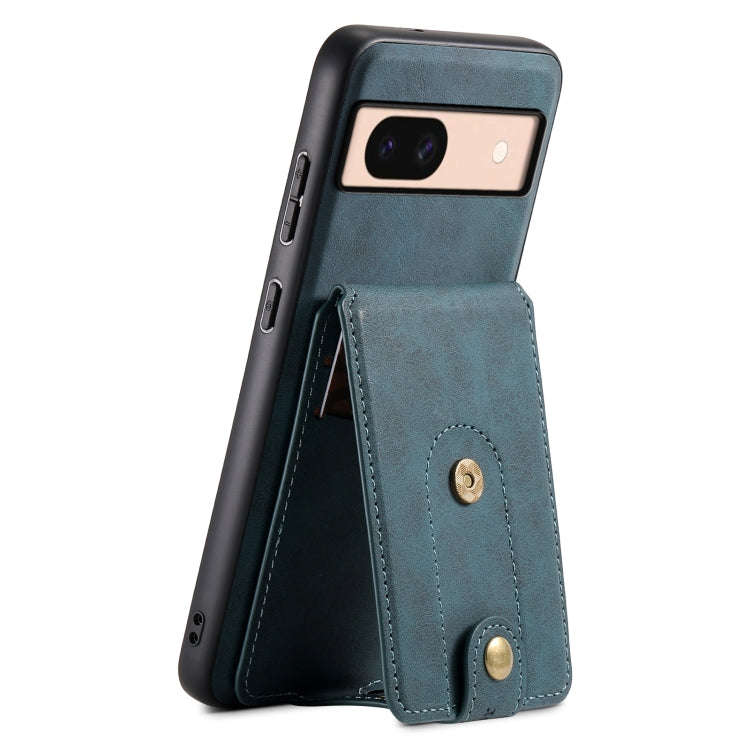 For Google Pixel 8a Denior D14 NK Retro Pattern MagSafe Magnetic Card Holder Leather Phone Case(B...