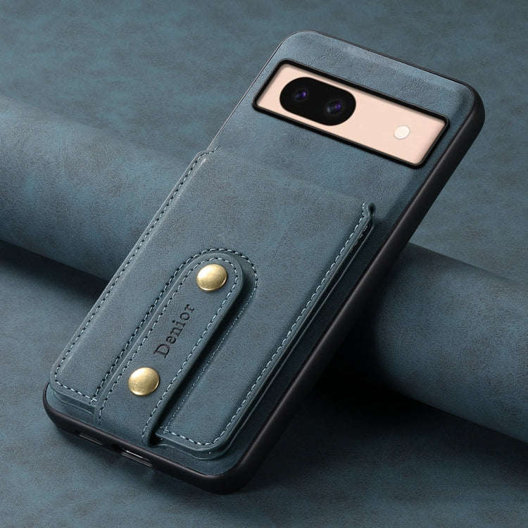 For Google Pixel 8a Denior D14 NK Retro Pattern MagSafe Magnetic Card Holder Leather Phone Case(B...