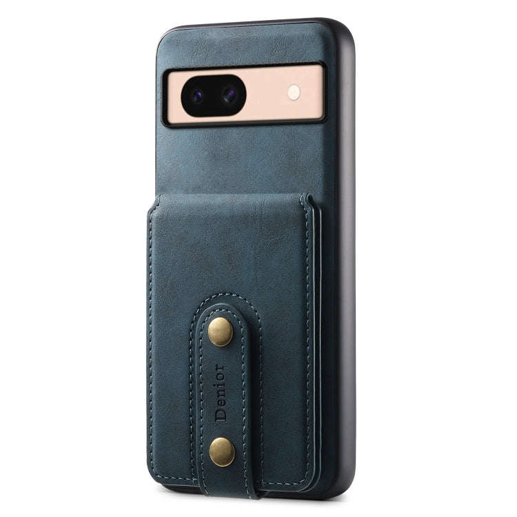 For Google Pixel 8a Denior D14 NK Retro Pattern MagSafe Magnetic Card Holder Leather Phone Case(B...