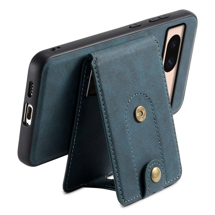 For Google Pixel 8a Denior D14 NK Retro Pattern MagSafe Magnetic Card Holder Leather Phone Case(B...