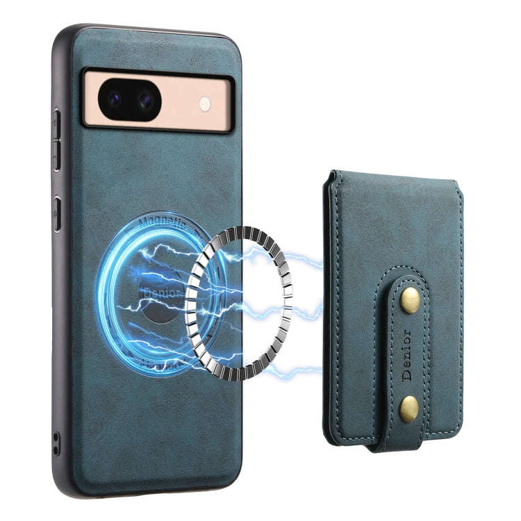 For Google Pixel 8a Denior D14 NK Retro Pattern MagSafe Magnetic Card Holder Leather Phone Case(B...
