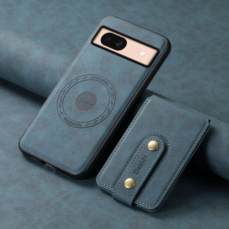 For Google Pixel 8a Denior D14 NK Retro Pattern MagSafe Magnetic Card Holder Leather Phone Case(B...