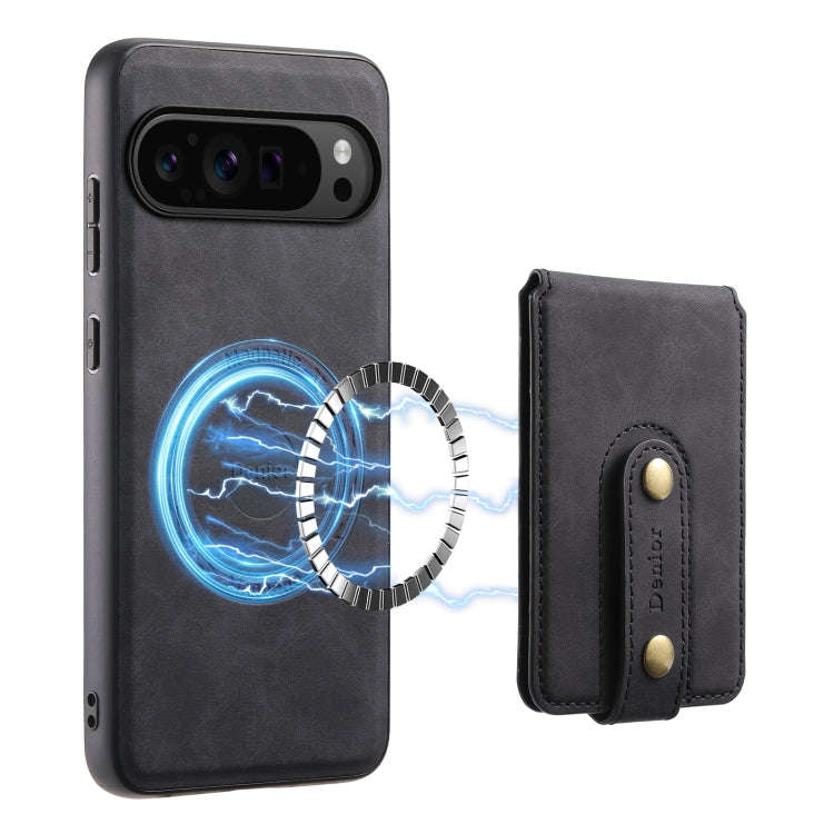 For Google Pixel 9 Pro Denior D14 NK Retro Pattern MagSafe Magnetic Card Holder Leather Phone Cas...