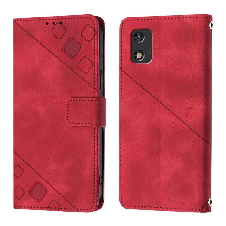 For Itel A23 Pro / A17 Skin Feel Embossed Leather Phone Case(Red)