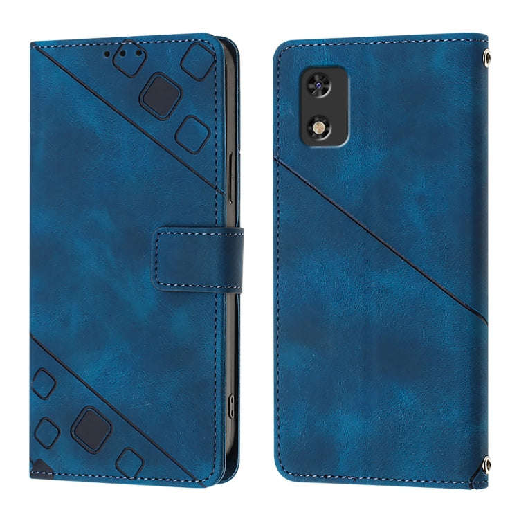 For Itel A23 Pro / A17 Skin Feel Embossed Leather Phone Case(Blue)