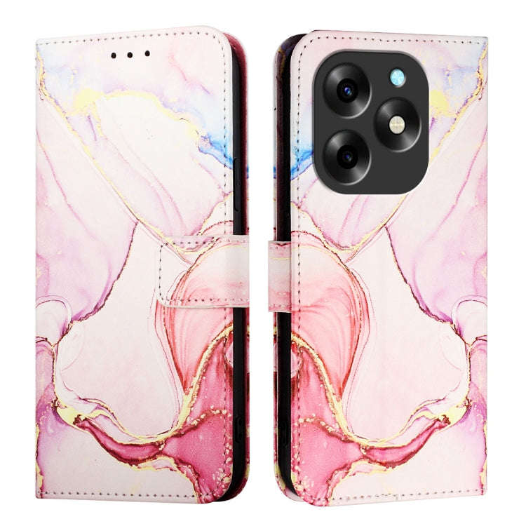 For itel S23+ PT003 Marble Pattern Flip Leather Phone Case(Rose Gold)