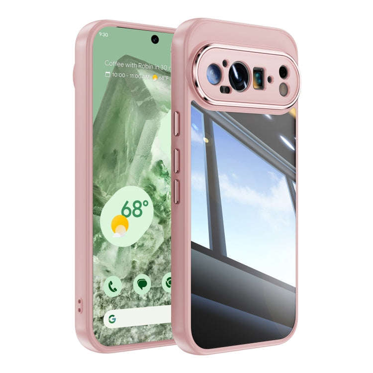 For Google Pixel 9 Acrylic Hybrid TPU Armor Shockproof Phone Case(Pink)